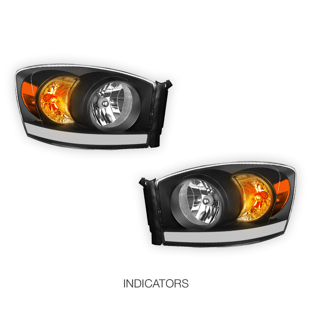 Dodge RAM 3500 (2006 - 2009) LED DRL Corner Headlights LH + RH