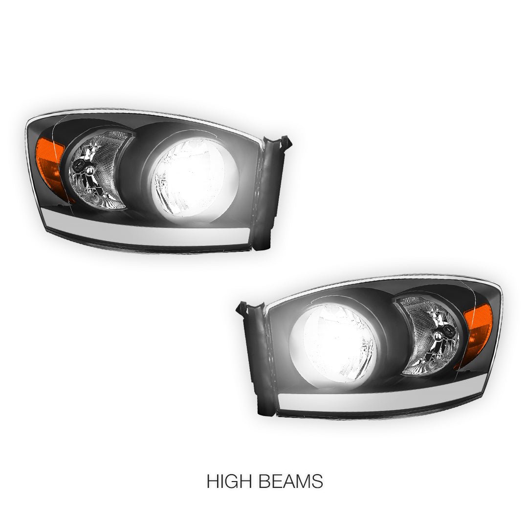 Dodge RAM 3500 (2006 - 2009) LED DRL Corner Headlights LH + RH