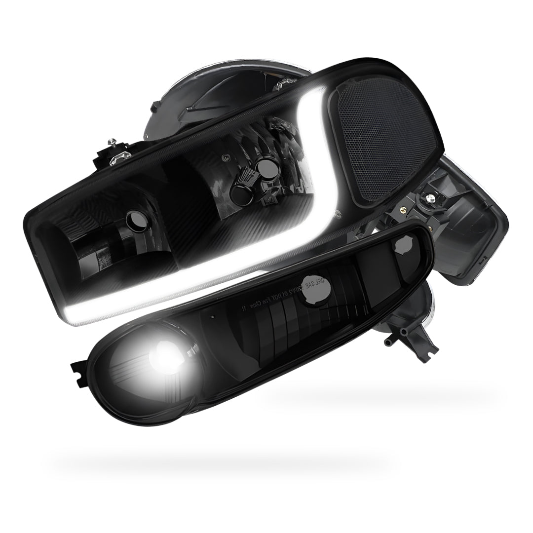 GMC Yukon (2001 - 2006) LED DRL Headlights LH + RH