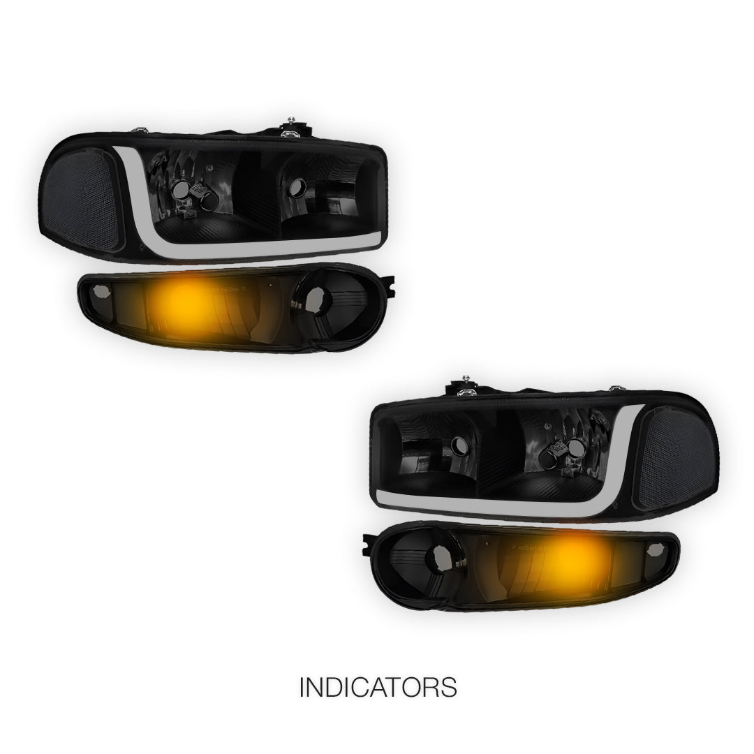 GMC Yukon (2001 - 2006) LED DRL Headlights LH + RH