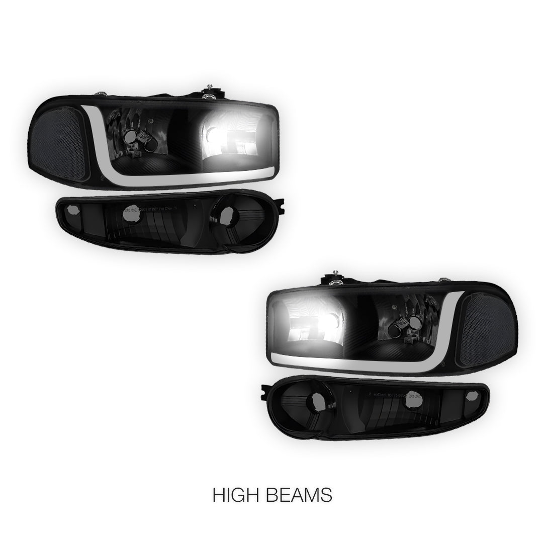 GMC Yukon (2001 - 2006) LED DRL Headlights LH + RH