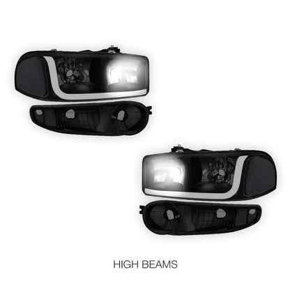 GMC Yukon (2001 - 2006) LED DRL Headlights LH + RH