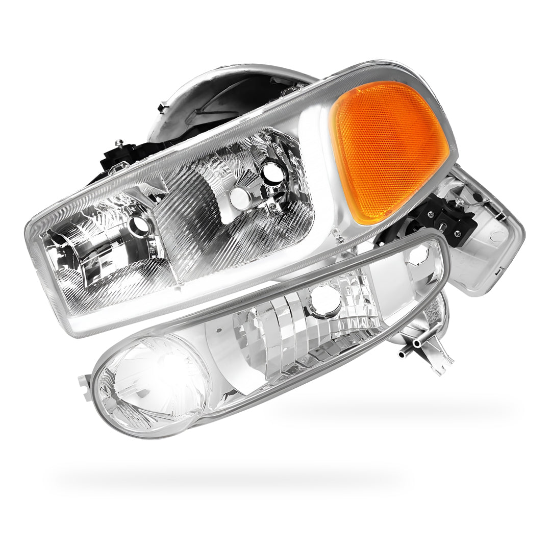 GMC Yukon (2001 - 2006) LED DRL Headlights LH + RH