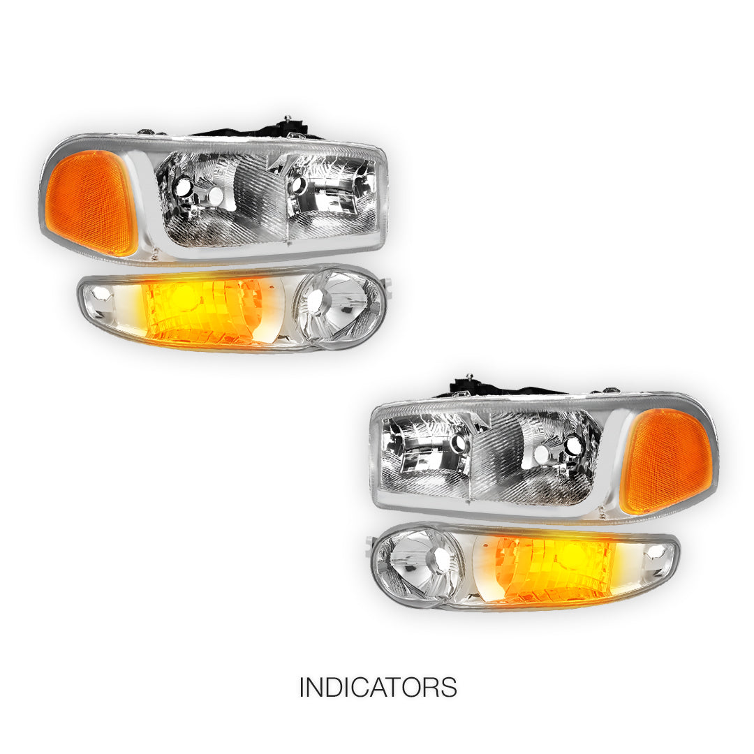 GMC Yukon (2001 - 2006) LED DRL Headlights LH + RH