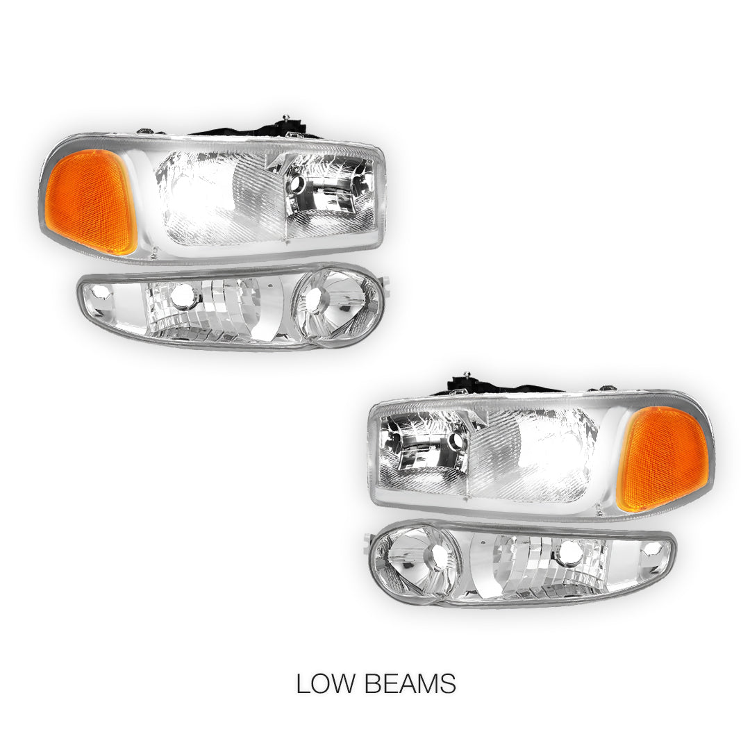 GMC Yukon (2001 - 2006) LED DRL Headlights LH + RH