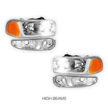GMC Yukon (2001 - 2006) LED DRL Headlights LH + RH
