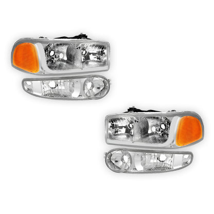 GMC Yukon (2001 - 2006) LED DRL Headlights LH + RH