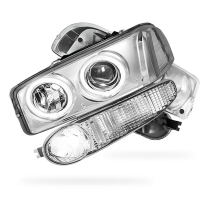 GMC Yukon Denali (2001 - 2006) Black Dual Halo Projector Headlights LH + RH