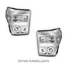 Ford F-550 (2011 - 2016) Dual Halo Projector LED DRL Headlights LH + RH