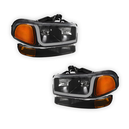 GMC Sierra 2500 SL / SLE / SLT (1999 - 2004) LED DRL Headlights LH + RH