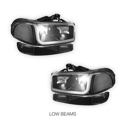 GMC Sierra 2500 SL / SLE / SLT (1999 - 2004) LED DRL Headlights LH + RH