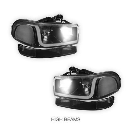 GMC Sierra 2500 SL / SLE / SLT (1999 - 2004) LED DRL Headlights LH + RH