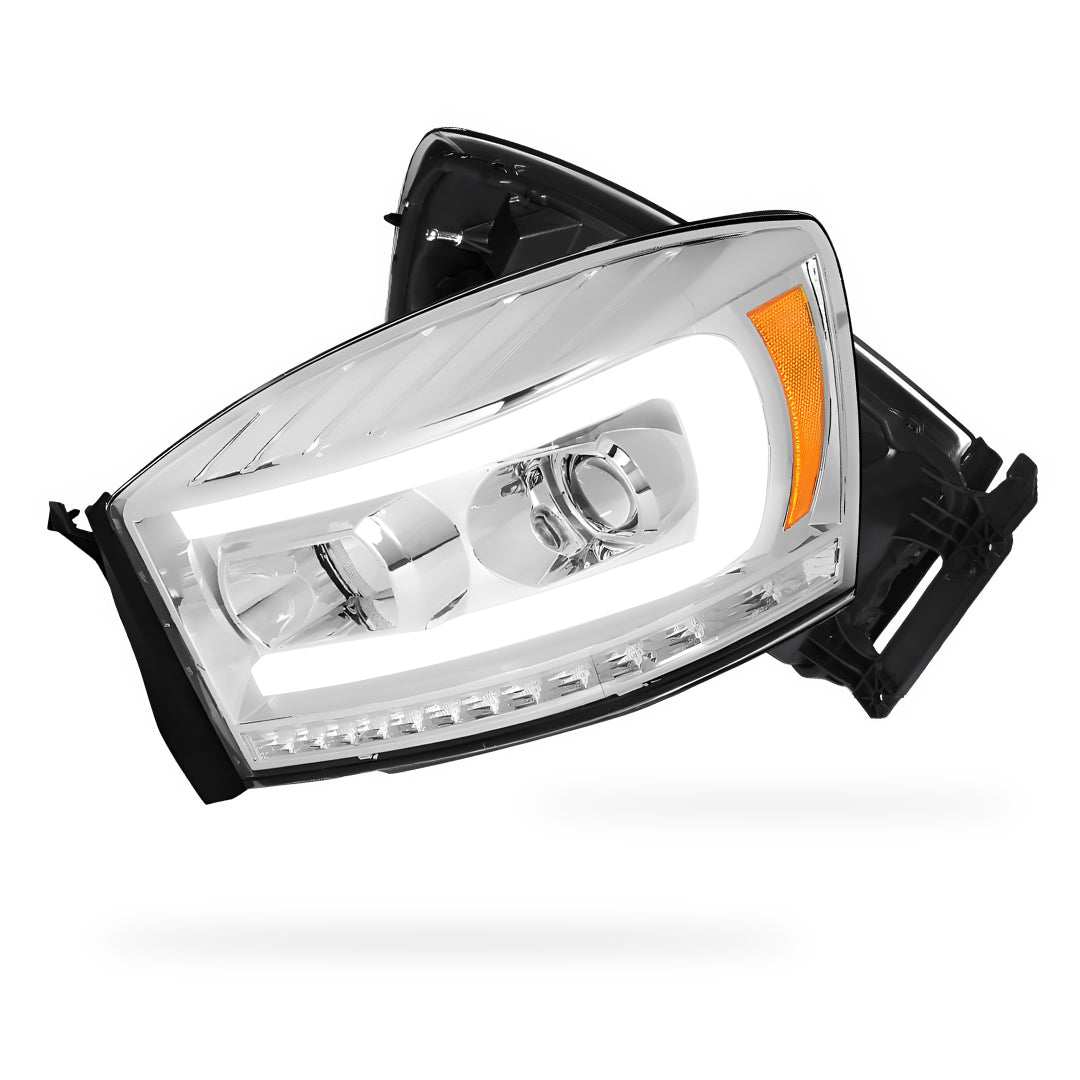 Dodge RAM 3500 (2006 - 2009) LED DRL Sequential Signal Projector Headlights LH + RH
