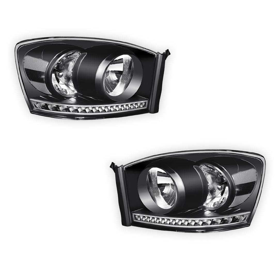 Dodge RAM 3500 (2006 - 2009) LED DRL Strip Front Driving Headlights LH + RH