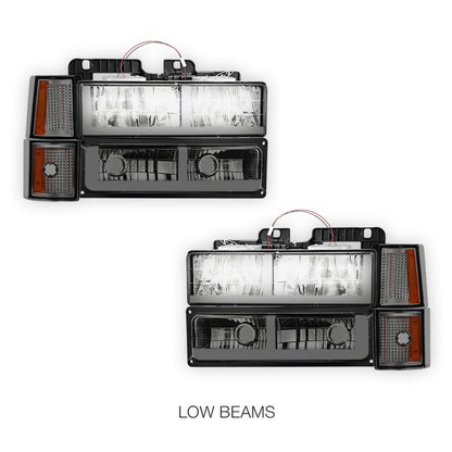 GMC C2500 Suburban Denali / SLE / SLT (1994 - 1999) F - LED Bar DRL Headlights LH + RH