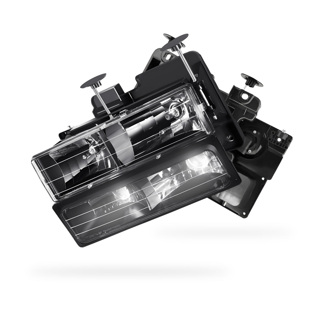 GMC K1500 Suburban SLE / SLT (1992 - 1999) Pick-Up Headlights and Bumper Lamp LH + RH