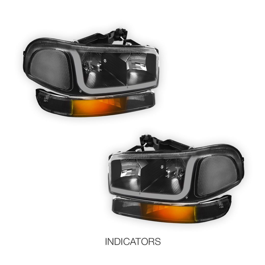 GMC Yukon SL / SLE / SLT (1999 - 2006) LED DRL Headlights LH + RH