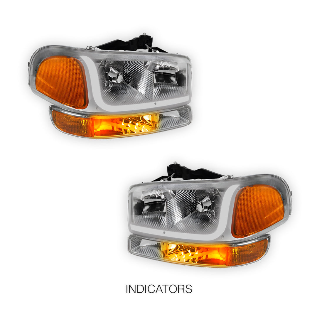 GMC Yukon SL / SLE / SLT (1999 - 2006) LED DRL Headlights LH + RH