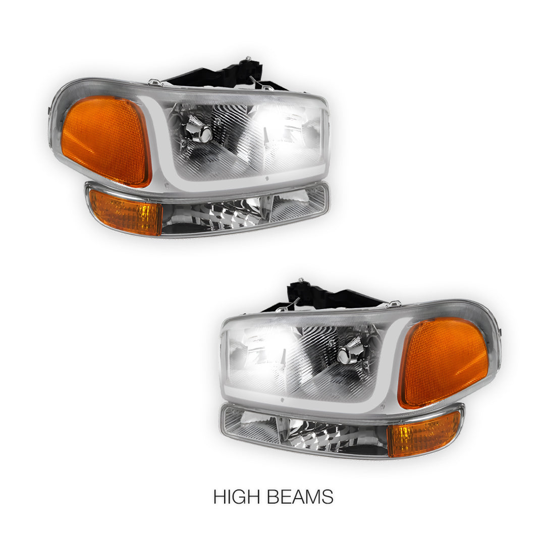 GMC Yukon SL / SLE / SLT (1999 - 2006) LED DRL Headlights LH + RH