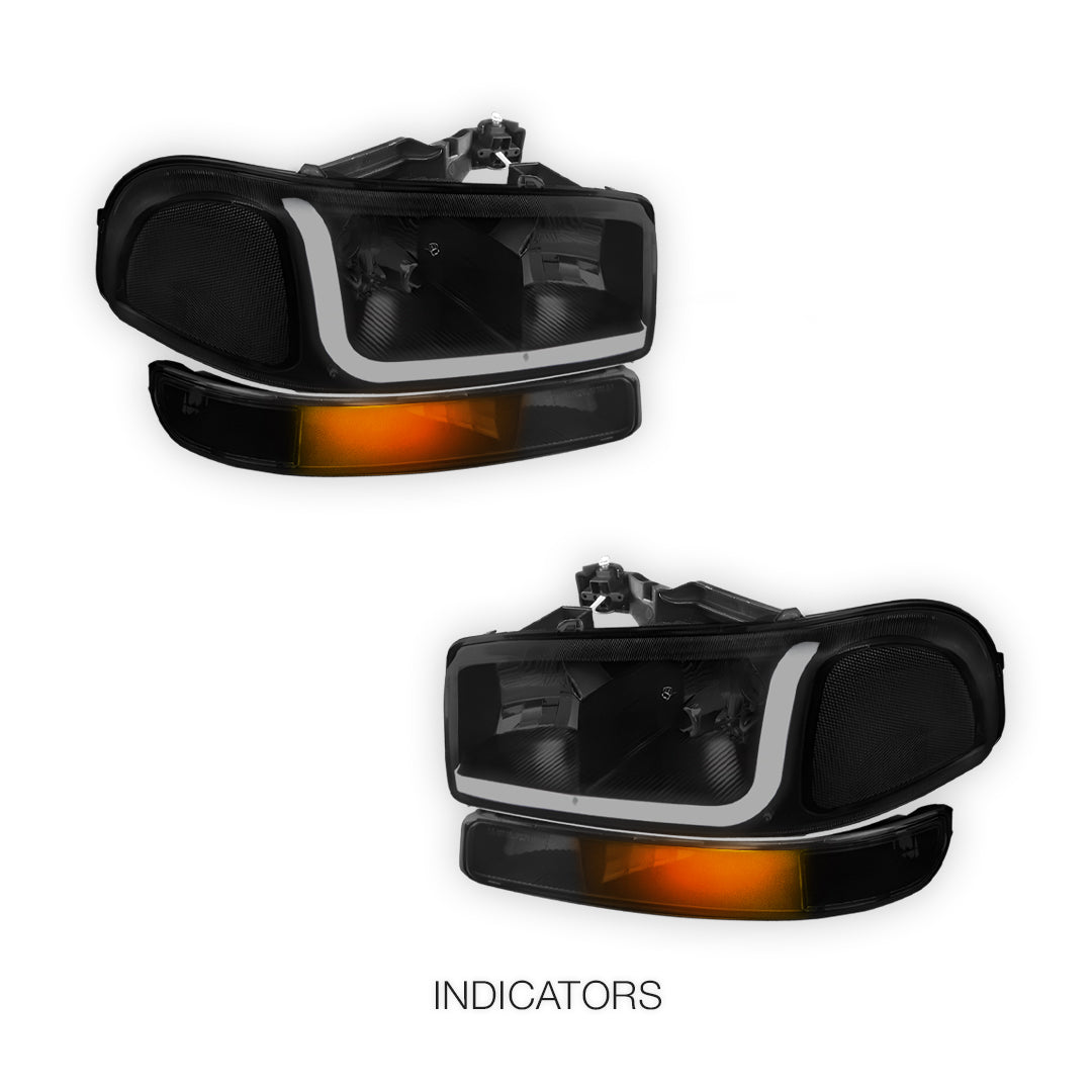 GMC Yukon SL / SLE / SLT (1999 - 2006) LED DRL Headlights LH + RH