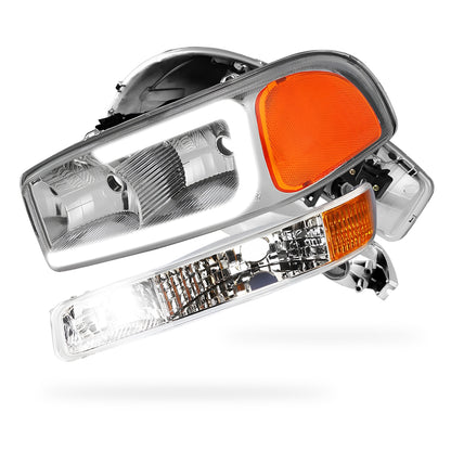 GMC Yukon SL / SLE / SLT (1999 - 2006) Pair LED DRL Headlights LH + RH