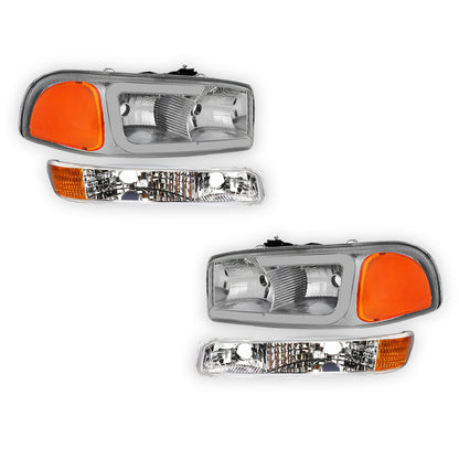 GMC Yukon SL / SLE / SLT (1999 - 2006) Pair LED DRL Headlights LH + RH