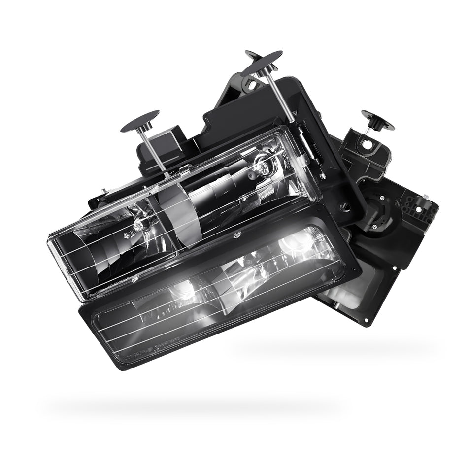 GMC Yukon SLE / SLT (1992 - 1999) Pick-Up Headlights and Bumper Lamp LH + RH