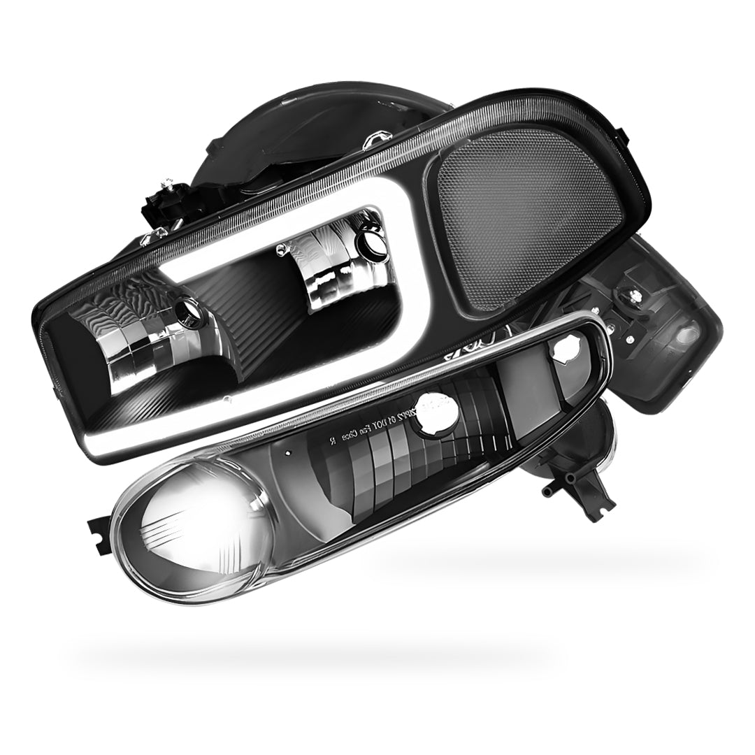 GMC Yukon XL 1500 (2001 - 2006) LED DRL Headlights LH + RH
