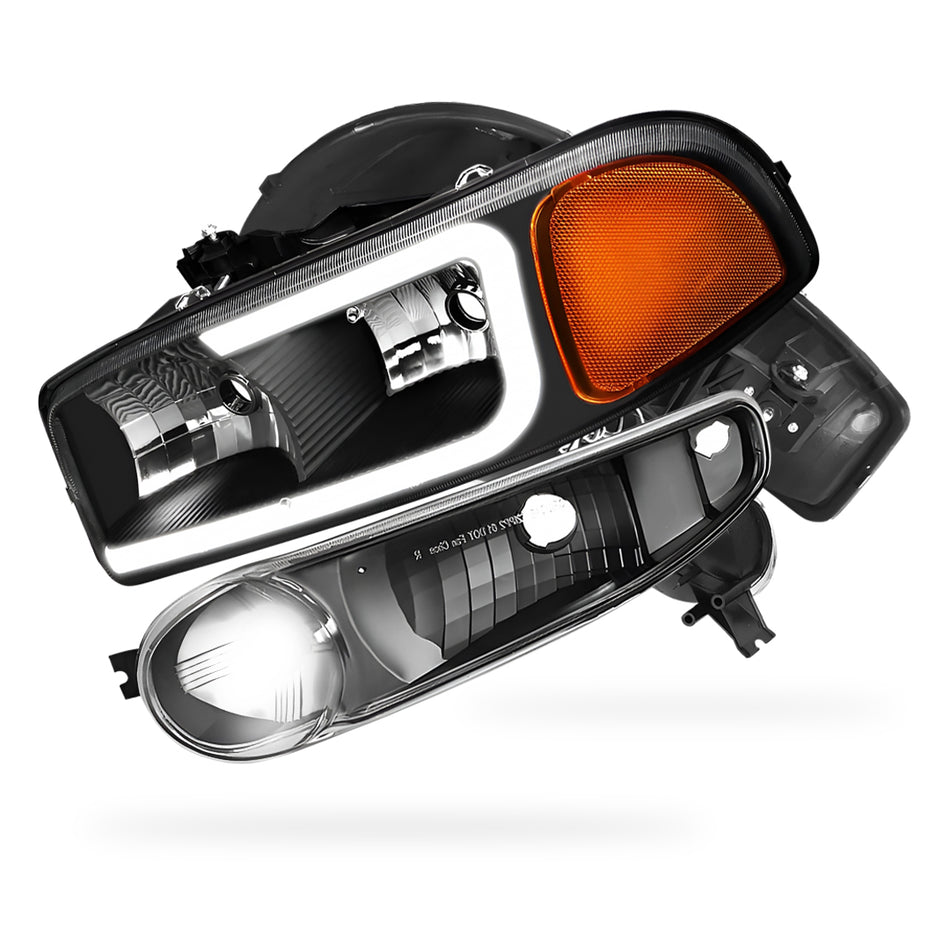 GMC Yukon XL 1500 (2001 - 2006) LED DRL Headlights LH + RH