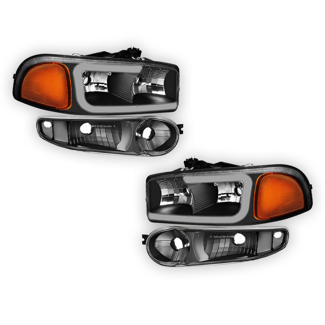 GMC Yukon XL 1500 (2001 - 2006) LED DRL Headlights LH + RH