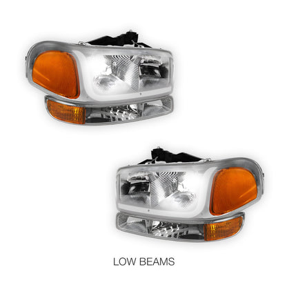 GMC Yukon XL 2500 SLE / SLT (2000 - 2006) LED DRL Headlights LH + RH