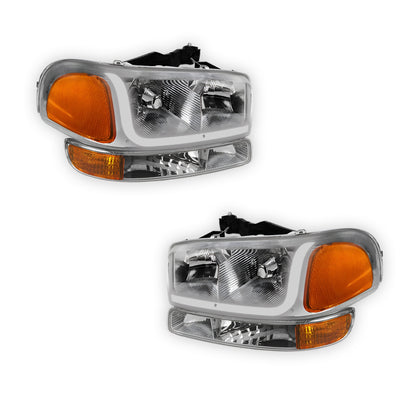 GMC Yukon XL 2500 SLE / SLT (2000 - 2006) LED DRL Headlights LH + RH