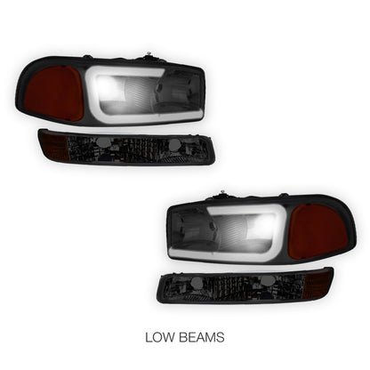 GMC Yukon XL 2500 SLE / SLT (2000 - 2006) Pair LED DRL Headlights LH + RH