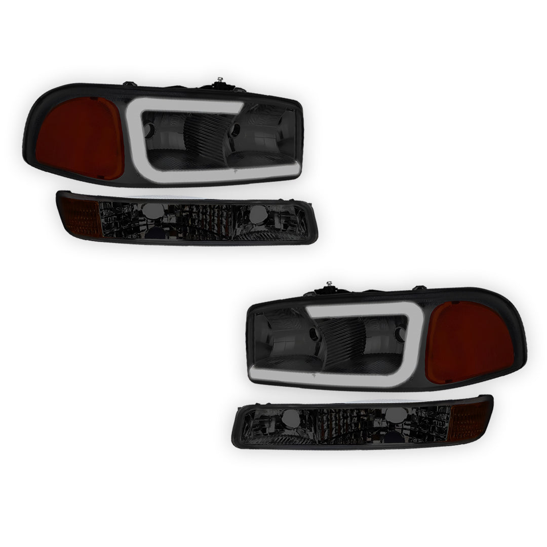 GMC Yukon XL 2500 SLE / SLT (2000 - 2006) Pair LED DRL Headlights LH + RH