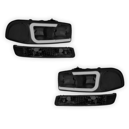GMC Yukon XL 2500 SLE / SLT (2000 - 2006) Pair LED DRL Headlights LH + RH