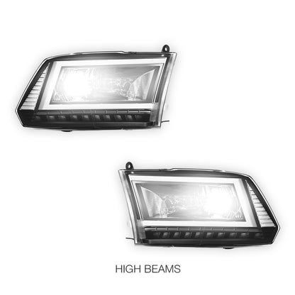 RAM 2500 (2013 - 2018) C-LED DRL Sequential Signal Headlights LH + RH