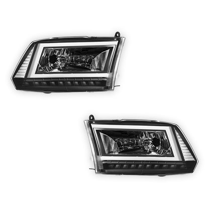 RAM 2500 (2013 - 2018) C-LED DRL Sequential Signal Headlights LH + RH