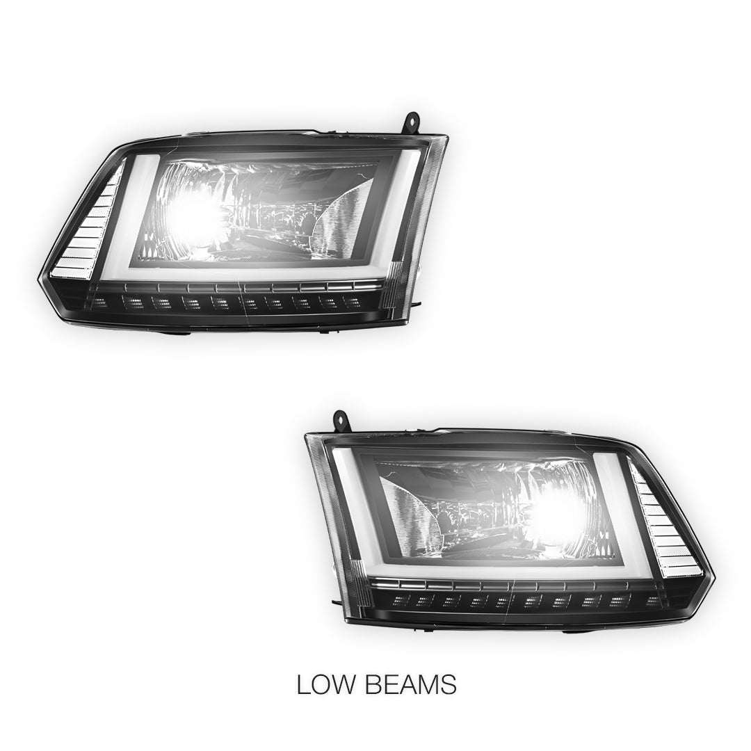 RAM 3500 (2013 - 2018) U-LED DRL Sequential Signal Headlights LH + RH