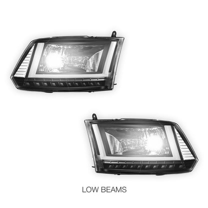 RAM 3500 (2013 - 2018) U-LED DRL Sequential Signal Headlights LH + RH